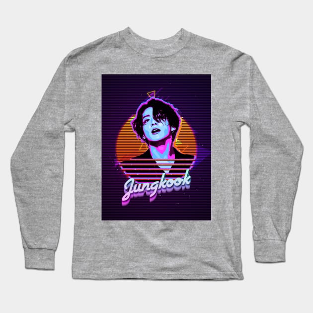 Jungkook Retro Long Sleeve T-Shirt by NotoriousMedia